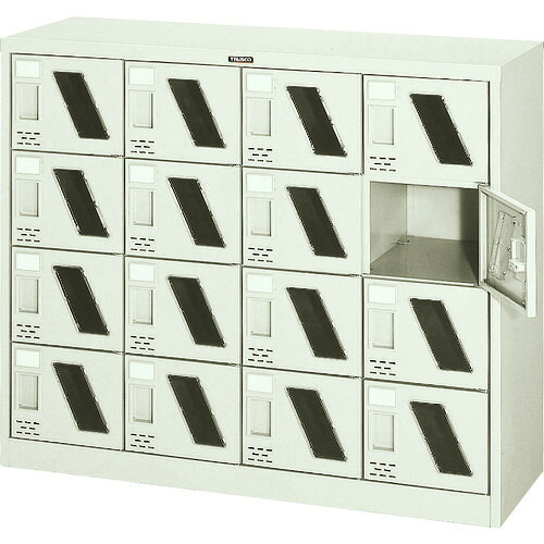 ■TRUSCO シューズケース 16人用 1050X380XH880 窓付 SC16WM(5209269)[法人限定][直送元]