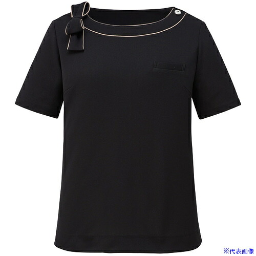■GROW カットソー 半袖 レディース Uネック 事務服 ブラック S GCSL1907B9S(5264664)[送料別途お見積り][法人限定][掲外取寄]｜セミプロＤＩＹ店ファースト 7,326円