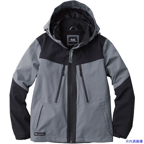 ■G.G. 0284-00 防水防寒ブルゾン グレー LL 0284007LL(5294198)[送料別途お見積り][法人限定][掲外取寄]