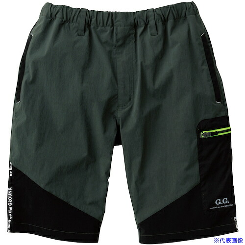 ■G.G. 0388-07 ハーフパンツ アーミー 4L 038807824L(5295780)[送料別途お見積り][法人限定][掲外取寄]