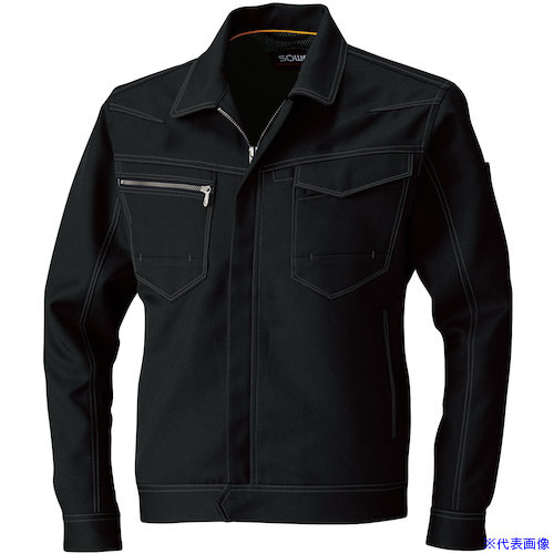 ■SOWA 9663 長袖ブルゾン ブラック 5L 9663045L(5299839)[送料別途お見積り][法人限定][掲外取寄]