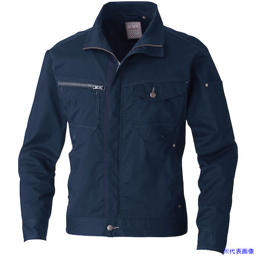 ■NBW 3088-00 長袖ブルゾン ネイビー LL 3088001LL(5303837)[送料別途お見積り][法人限定][掲外取寄]