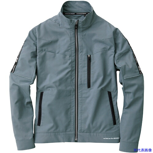 ■G.G. 8018-00 長袖ブルゾン グレー 6L 80180076L(5311645)[送料別途お見積り][法人限定][掲外取寄]