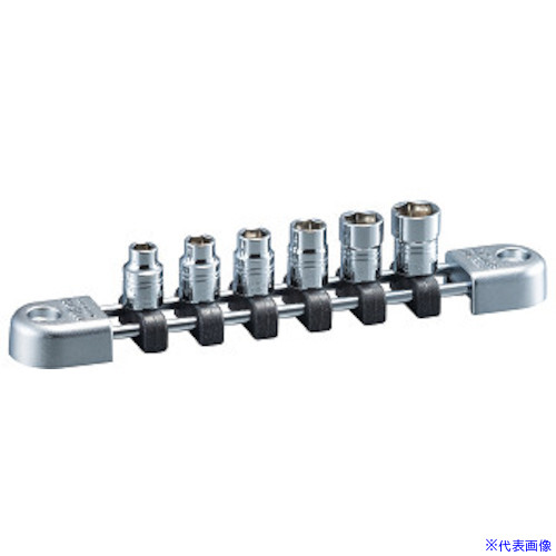 ■nepros 6.3sq.ソケットセット(六角)[6コ組]インチサイズ NTB206BA(5312713)[送料別途お見積り][法人限定][掲外取寄]