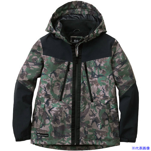 ■G.G. 0284-10 防水防寒ブルゾン(迷彩) カモフラグリーン LL 028410510LL(5313043)[送料別途お見積り][法人限定][掲外取寄]