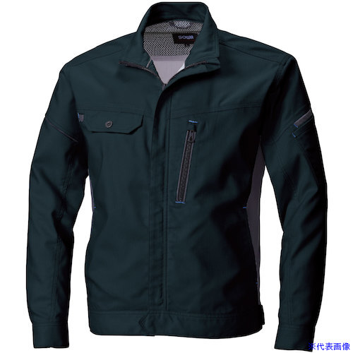■SOWA 3012-00 長袖ブルゾン ブラック 4L 30120044L(5315555)[送料別途お見積り][法人限定][掲外取寄]