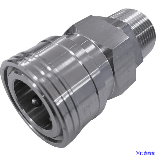 ■NKCカップリング NL型カップリングソケット(SUS304) R1/2 オネジ NL44SMS(5357823)