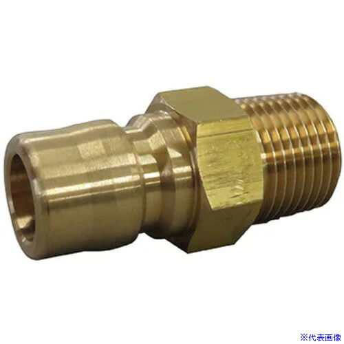 ■NKCカップリング TS型カップリングプラグ(BSBM) R1/2 オネジ TS4PMB(5359427)×10[送料別途お見積り][法人限定][掲外取寄]