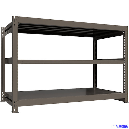 ■ICHIMAI 重量ボルトレスラック 段荷重1000Kg H1200&times;W1800&times;D900 天地3段 単体グレー TH1000469T3(5384296)[法人限定][直送元]｜セミプロＤＩＹ店ファースト