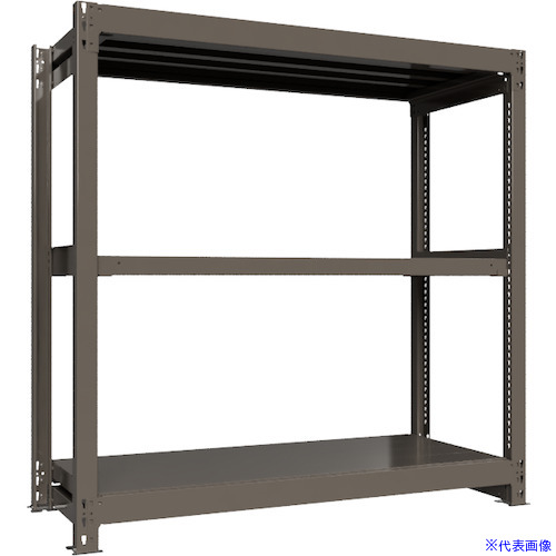 ■ICHIMAI 重量ボルトレスラック 段荷重1000Kg H1500×W1500×D600 天地3段 単体グレー TH1000556T3(5385910)[法人限定][直送元]