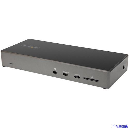 ■StarTech ドッキングステーション/USB－C接続/3画面/4K HDMI DP/100W PD/USBハブ/イーサネット/SD DK31C2DHSPD(5389669)[法人限定][外直送元]