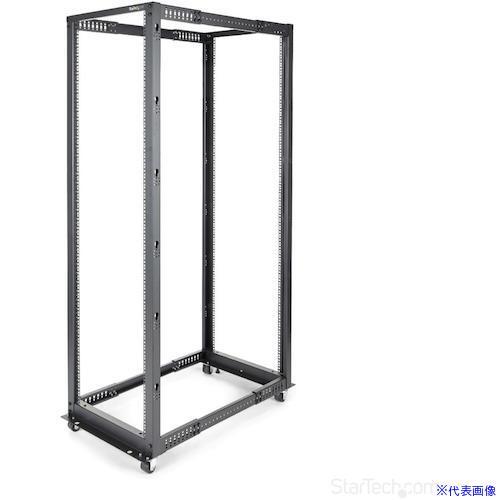 ■StarTech サーバーラック/オープンフレーム/4支柱/19インチ /42U/奥行:55.9～101.6cm/ネットワーク機器 ラック 4POSTRACK42(5389694)[法人限定][外直送元]