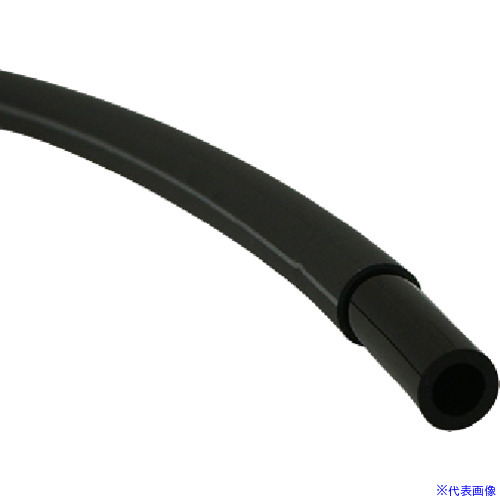 ■チヨダ ポリウレタンチューブ エルフレックスLE－Sタイプ 内管外径12mm/全長100m 黒 LES12100BK(5420199)[法人限定][外直送元]