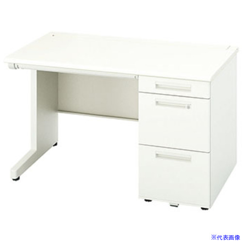 ■NAIKI 片袖デスク(ロングストローク XEHH型/天板:ホワイト 本体:クリアーホワイト/W1200×D800×H720 XEHH128HWH(5440317)[送料別途お見積り][法人限定][外直送]