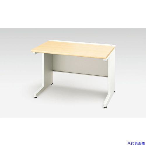 ■NAIKI 平デスク(引出し無し) XEHH型/天板:シルクウッド 本体:クリアーホワイト/W1100&times;D800&times;H720 XEHH118FDNWS(5440324)[送料別途お見積り][法人限定][外直送]｜セミプロＤＩＹ店ファースト