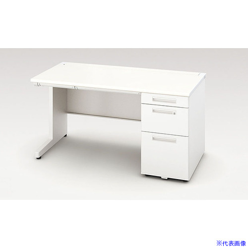 ■NAIKI 片袖デスク(ロングストローク XEHH型/天板:ホワイト 本体:クリアーホワイト/W1400×D800×H720 XEHH148KWH(5441867)[送料別途お見積り][法人限定][外直送] 49,368円