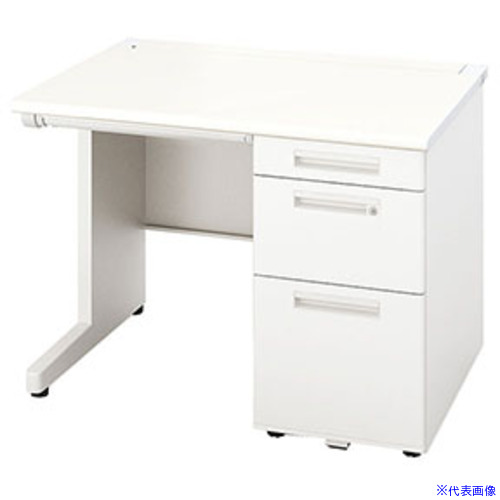 ■NAIKI 片袖デスク(ロングストローク XEHH型/天板:ホワイト 本体:クリアーホワイト/W1000×D800×H720 XEHH108KWH(5443478)[送料別途お見積り][法人限定][外直送]