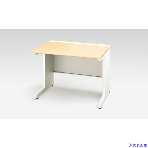 ■NAIKI 平デスク(引出し無し) XEHH型/天板:シルクウッド 本体:クリアーホワイト/W1000×D800×H720 XEHH108FDNWS(5445071)[送料別途お見積り][法人限定][外直送]