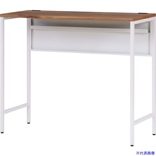 ■DAISHIN レクタ デスク 基本タイプ ホワイトフレーム 1200×450×1000 FD124510WMPA(5449851)[法人限定][外直送元]