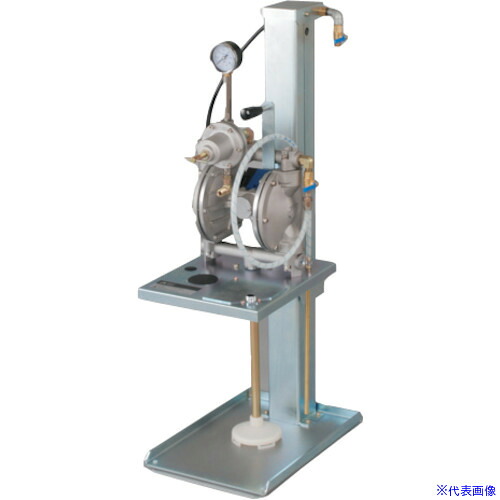 ■アネスト岩田 中形ダイヤフラムペイントポンプ 20Lペール缶用昇降スタンド式 ステンレス DPS120LPBN(5472128)[法人限定][外直送元]