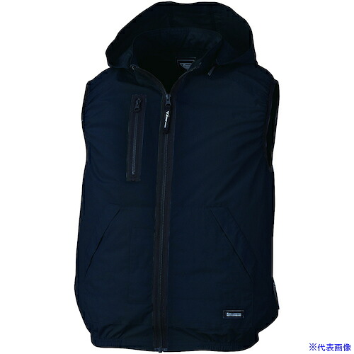 ■XEBEC 空調服ベスト(フード付き)XE98029－19－3L ディープネイビー XE98029193L(5495203)[送料別途お見積り][法人限定][掲外取寄]