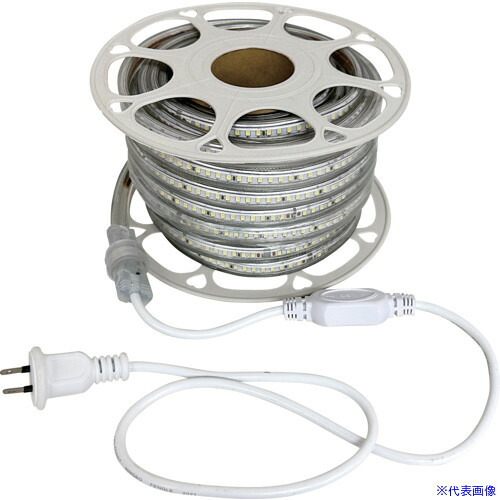 ■富士倉 両面発光LEDロープライト 20M 白色 FRLW20MW(5545591)|セミプロDIY店ファースト