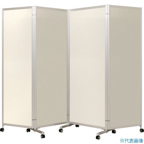■TRUSCO 4連パーテーション H1800 アイボリー TKV41800IV(5564229)[法人限定][直送元]