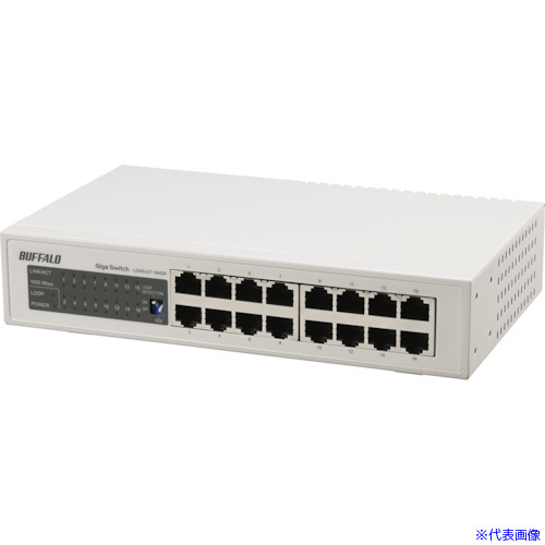 ■BUFFALO Giga スイッチングHub 金属筺体/電源内蔵 16ポート LSW5GT16NSR(5580910) 16,409円