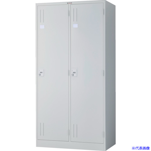 ■TRUSCO スタンダードロッカー 2人用ワイド ダイヤル錠 オフホワイト 900X515XH1790 WKL27W(5619429)[法人限定][直送元]