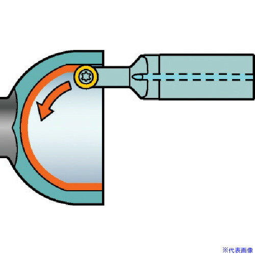 ■SANDVIK コロターン107 ポジチップ用ボーリングバイト(210) A16KSRDDN08R(5662133)[送料別途お見積り][法人限定][掲外取寄]