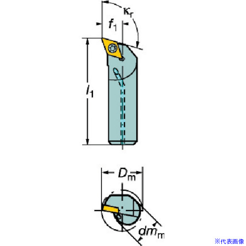 ■SANDVIK コロターン107 ポジチップ用ボーリングバイト(210) A16RSDQCL07(5662184)[送料別途お見積り][法人限定][掲外取寄]｜セミプロＤＩＹ店ファースト