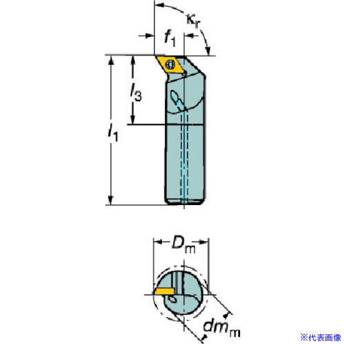 ■SANDVIK コロターン111 内径用ポジ・バイト(430) F12QSDUPL07ER(5708583)[送料別途お見積り][法人限定][掲外取寄]