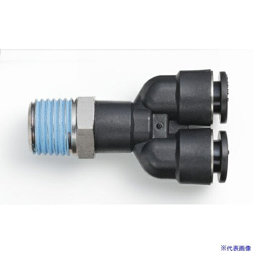 ■潤工社 ワンタッチ継手Mシリーズ メールYコネクター 6mm PT1/4 PYCM6PT14PM(5724563)&times;50[送料別途お見積り][法人限定][掲外取寄]｜セミプロＤＩＹ店ファースト