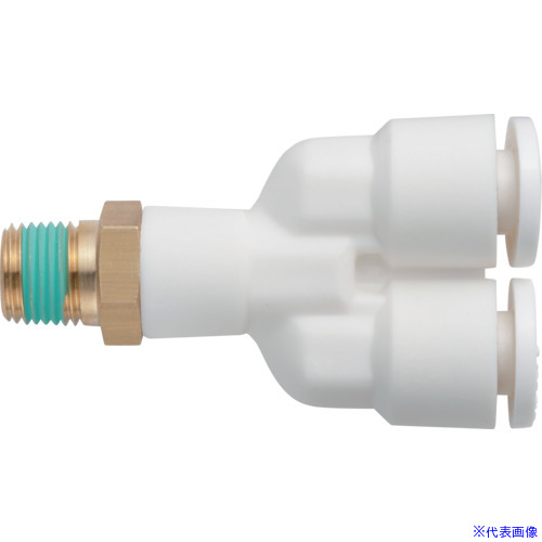 ■潤工社 ワンタッチ継手Wシリーズ メールYコネクター 6mm PT1/4 WYA0602(5726083)&times;50[送料別途お見積り][法人限定][掲外取寄]｜セミプロＤＩＹ店ファースト