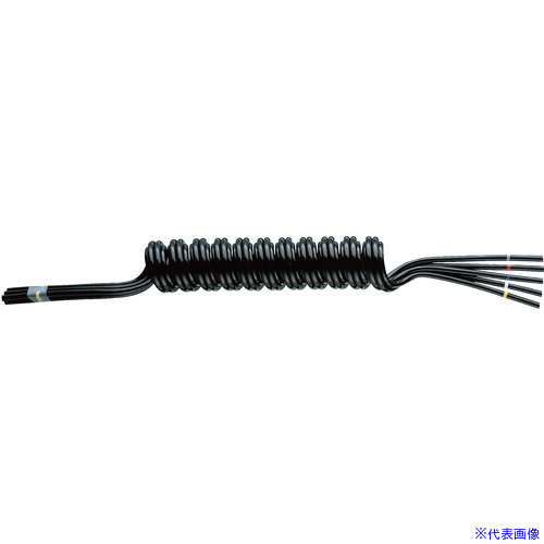 ■潤工社 ラウンドコイルチューブ UT 6-4X2.5mm 最大使用長100cm 黒 UT604100(5726126)[送料別途お見積り][法人限定][掲外取寄]