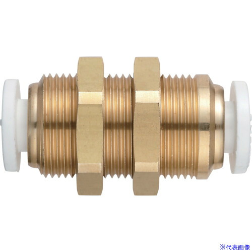 ■潤工社 ワンタッチ継手Wシリーズ 隔壁ユニオン 10mm WPU10(5727676)×20[送料別途お見積り][法人限定][掲外取寄]