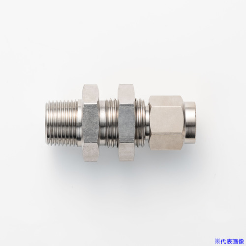 ■潤工社 ステンレス継手 隔壁オスユニオン 4×2mm PT1/8 PUN4X2PT18SUS(5729182)×10[送料別途お見積り][法人限定][掲外取寄]