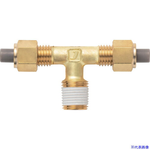 ■潤工社 黄銅製継手(インチ系列) テー 3.18×2.36mm PT1/8 PTA18PT18BS(5730722)×20[送料別途お見積り][法人限定][掲外取寄]