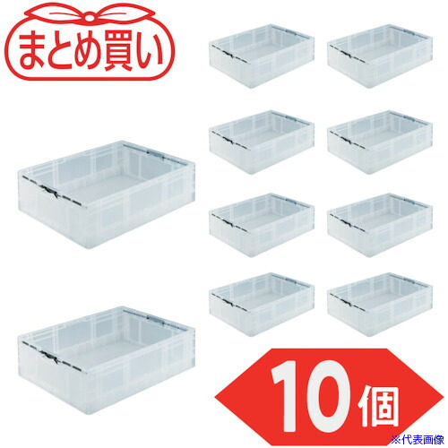■TRUSCO 【まとめ買い】オリコン TPO型 折りたたみコンテナ TP規格 53L 透明 10個 TPO462TM10P(5754189)｜セミプロＤＩＹ店ファースト