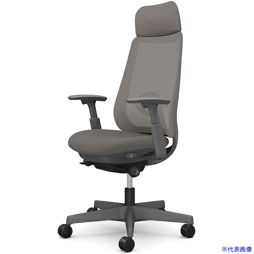 ■OKAMURA ポータム,可動肘,背メッシュ,EXスタンダードタイプ,ダークグレーボディ,ハンガー無,ランバー有,ナイロンキャスター CF85XEF1K3(5845334)[送料別途お見積り][法人限定][外直送]｜セミプロＤＩＹ店ファースト