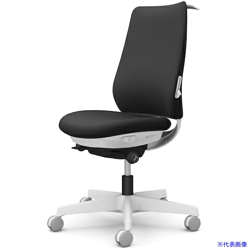 ■OKAMURA ポータム,肘なし,背クッション,スタンダードタイプ,ホワイトボディ,ハンガー有,ランバー有,ナイロンキャスター CF14XZFSF1(5849607)[送料別途お見積り][法人限定][外直送]