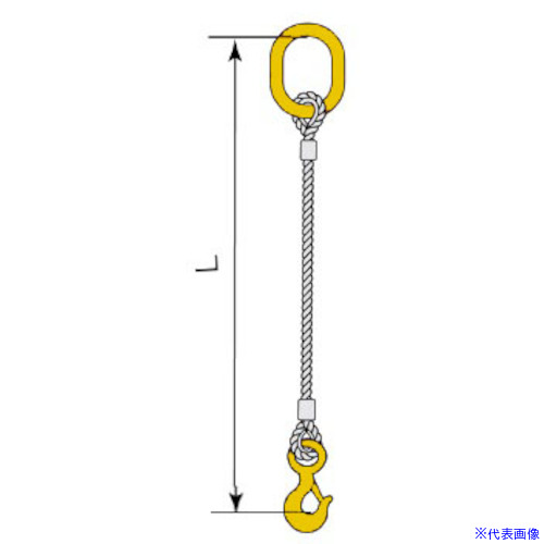 ■コンドーテック JISロック止ワイヤ φ12×8M HTL・HMM 05221KMTL128(5894653)[送料別途お見積り][法人限定][外直送]