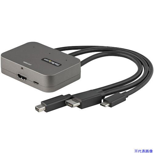 ■スターテック ディスプレイアダプター/USB-C DisplayPort HDMI - HDMI/3入力1出力/4K60Hz CDPHDMDP2HD(5944566)[法人・事業所限定][外直送元]