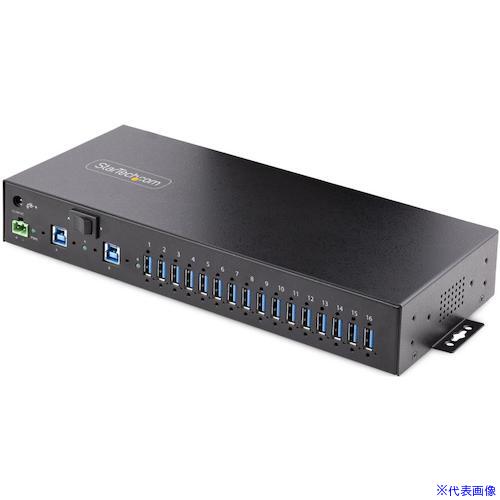■スターテック USBハブ/USB 3.0接続/16ポート/産業用メタル筐体/ESDレベル4保護機能/DIN・壁面対応/PC2台切替 5G16AINDSUSBAHUB(5947672)[法人・事業所限定][外直送元]