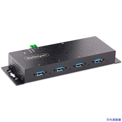 ■StarTech USBハブ/USB 3.0接続/4ポート/産業用メタル筐体/ESDレベル4保護機能/DINレール・壁面設置対応 5G4AINDNPUSBAHUB(5947701)[法人限定][外直送元]