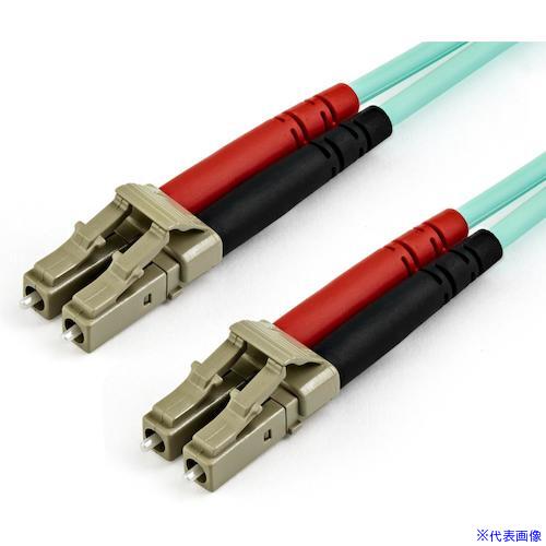 ■スターテック 光ファイバーケーブル/10m/OM4準拠/50/125/LC-LC/LSZH/アクア/マルチモード光 パッチコード 450FBLCLC10(5949277)[法人・事業所限定][外直送元]