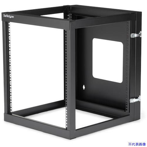 ■StarTech サーバーラック/12U/19インチ/壁掛けタイプ/奥行502mm/4ポストオープンフレーム/ネットワーク機器ラック RK1219WALLOH(5954318)[法人限定][外直送元]