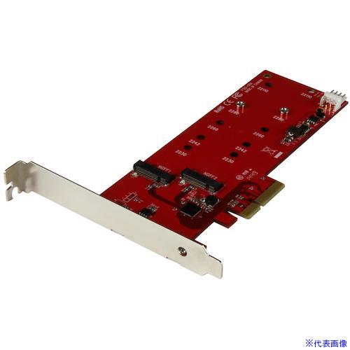 ■スターテック PCI Expressカード/x4/ 2x SATA 3.0 M.2/2ポートSATAコントローラーカード/NGFF PEX2M2(5974863)[法人・事業所限定][外直送元] 10,073円