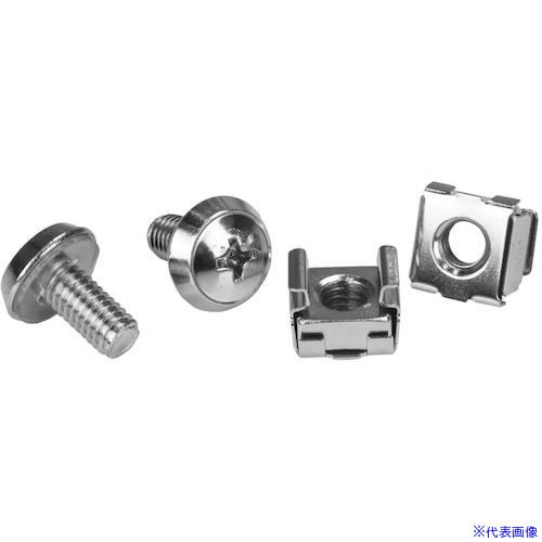 ■スターテック サーバーラック金具/ケージナット・ネジ/M6/100セット/シルバー/IT AV ネットワーク機器 ラック用 CABSCREWM62(5976403)[法人・事業所限定][外直送元]｜セミプロＤＩＹ店ファースト