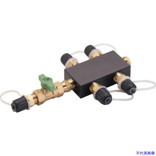 ■タスコ 回収用ヘッダー(3/8フレア,1バルブ4分岐) TA11031(5981267)[送料別途お見積り][法人限定][掲外取寄]